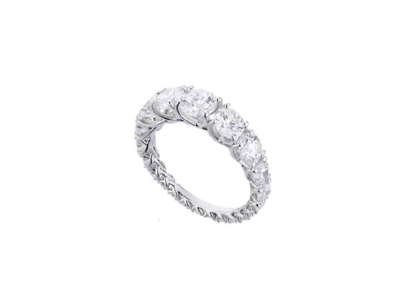 ANELLO ETERNITY A SCALARE ORO BIANCO E DIAMANTI GRACE WORLD DIAMOND GROUP ABTRE1481